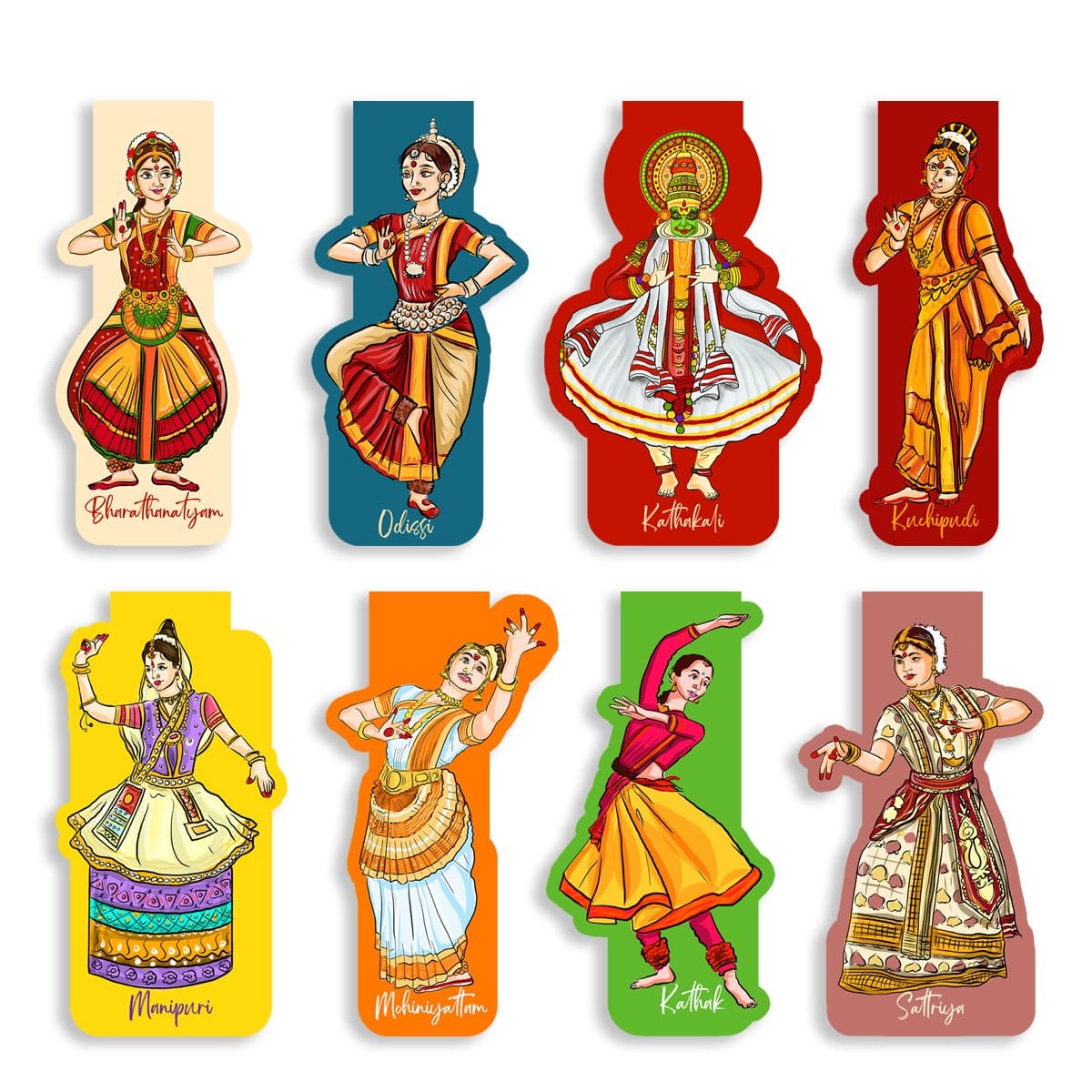 CLASSIC DANCE OF INDIA GROUP magnetic bookmarks
